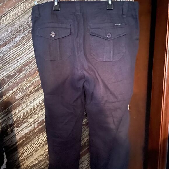 Sanctuary linen crop pants Navy color way - Picture 6 of 9